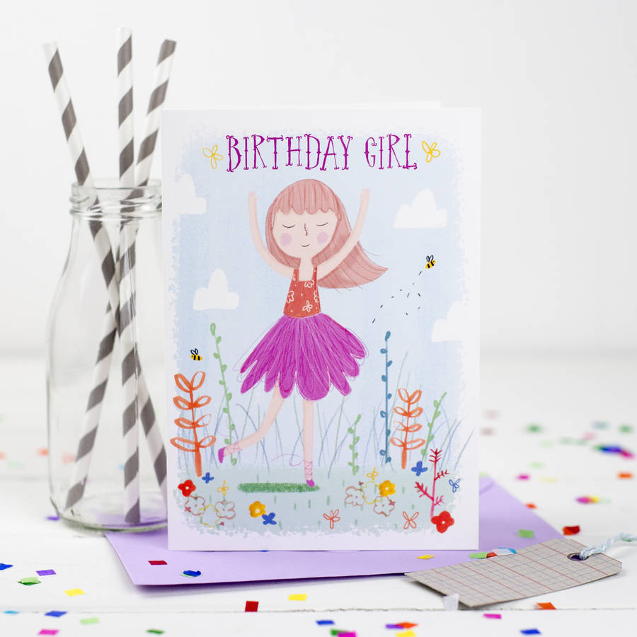 Birthday Girl Card By Louise Wright Design