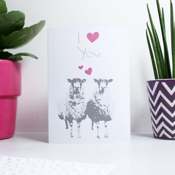 'I Love You/Ewe' Sheep Valentine's Day Card, 3 of 4
