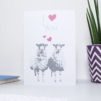 'I Love You/Ewe' Sheep Valentine's Day Card, 2 of 4