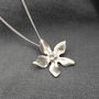 Silver Wildflower Pendant And Chain, thumbnail 1 of 6