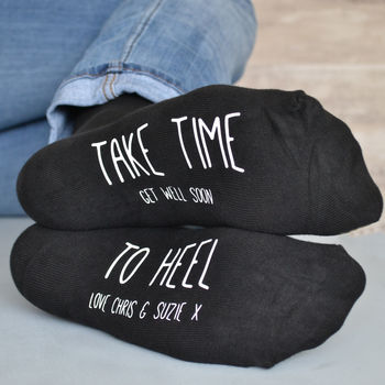 'Take Time to Heel' Get Well Soon Socks, 2 of 2