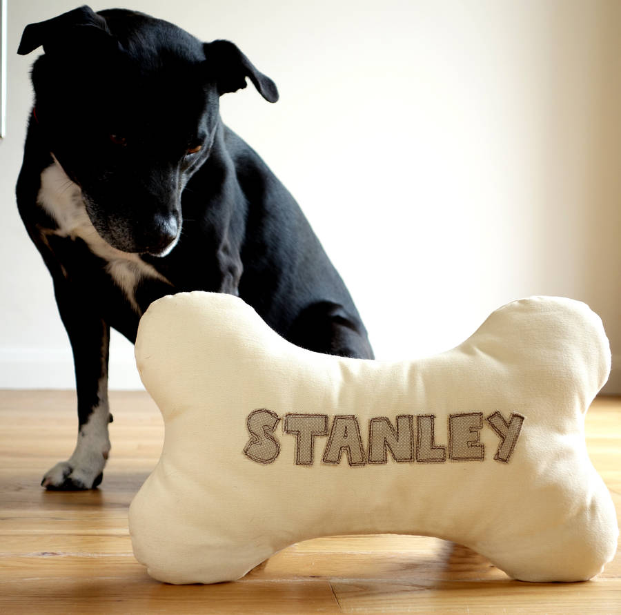 Personalised Dog Bone Cushion Gift, 1 of 10