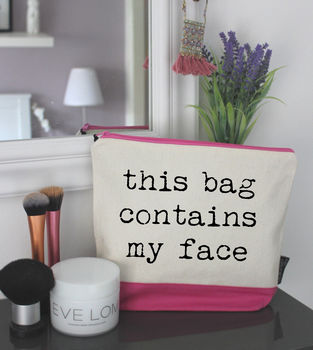 'This Bag Contains My Face' Washbag, 2 of 5