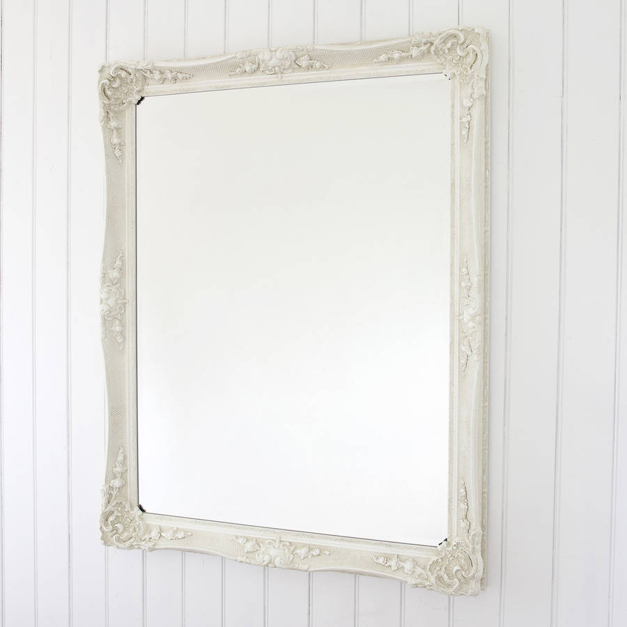 ornamental ivory mirror by decorative mirrors online