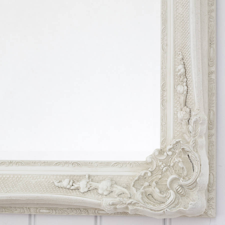 ornamental ivory mirror by decorative mirrors online