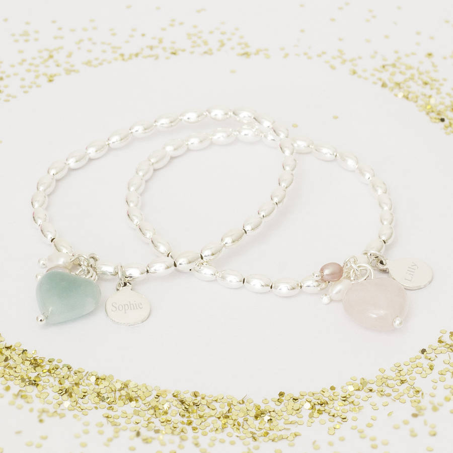 Avea Children's Personalised Heart Bracelet