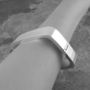 Rectangle Solid Sterling Silver Bangle, thumbnail 5 of 6