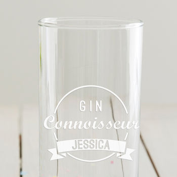 Personalised 'Drinks Connoisseur' Hi Ball Glass, 2 of 5