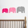 Children's Elephant Family Wall Stickers, thumbnail 3 of 9
