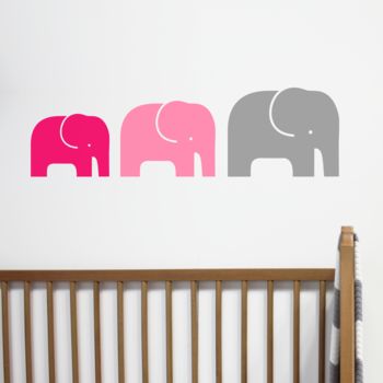 Children's Elephant Family Wall Stickers, 3 of 9