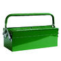 Diy Vintage Style Metal Folding Tool Box In Green, thumbnail 1 of 4