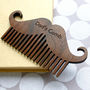 Personalised Wooden Beard And Moustache Comb, thumbnail 7 of 9