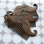Personalised Wooden Beard And Moustache Comb, thumbnail 9 of 9