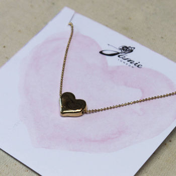 Solid Heart Pendant Necklace, 3 of 9