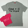 Matching Dad And Child Ctrl C And Ctrl V T Shirt Set, thumbnail 1 of 8