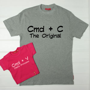Matching Dad Child Ctrl C And Ctrl V T Set By Simply | notonthehighstreet.com