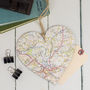 Personalised Map Hanging Heart, thumbnail 1 of 2