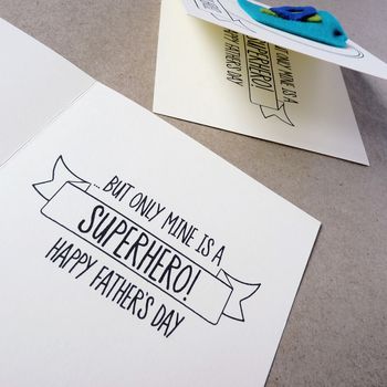 Handmade Superhero Cape Father's Day Card, 3 of 4