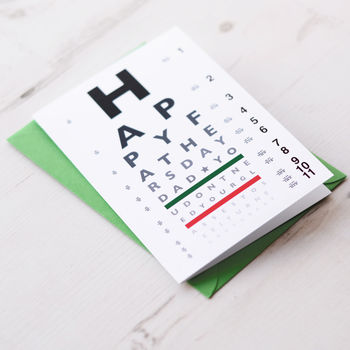 Father's Day Funny Eye Chart Card, 2 of 3