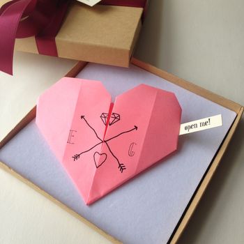 Personalised Origami Heart Proposal, 2 of 4