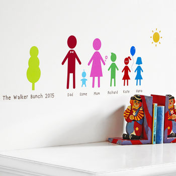 Personalised Family Wall Stickers Portrait, 3 of 10