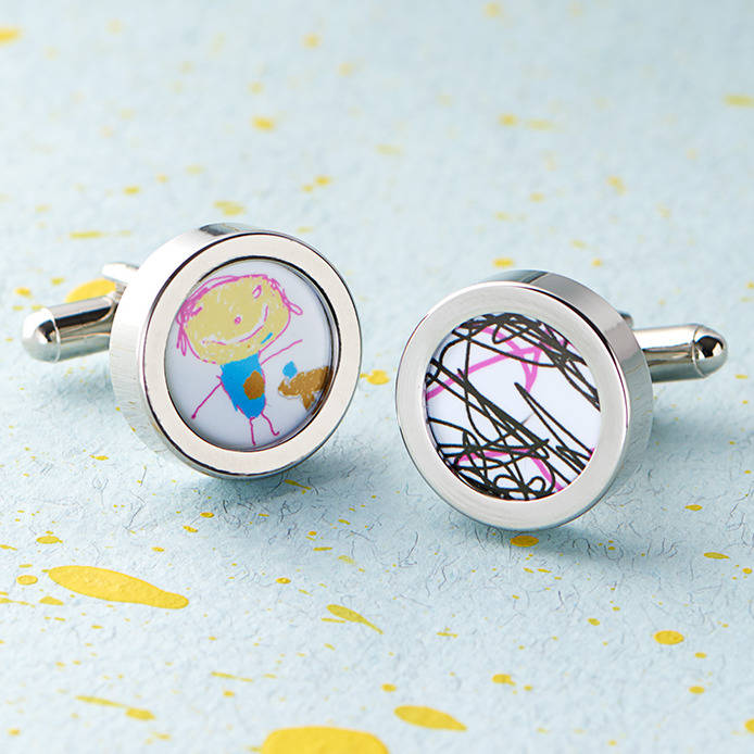 Image of Personalised Child's Artwork Cufflinks