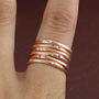 Topaz Birthstone Rose Gold Plated Stacking Ring, thumbnail 3 of 4