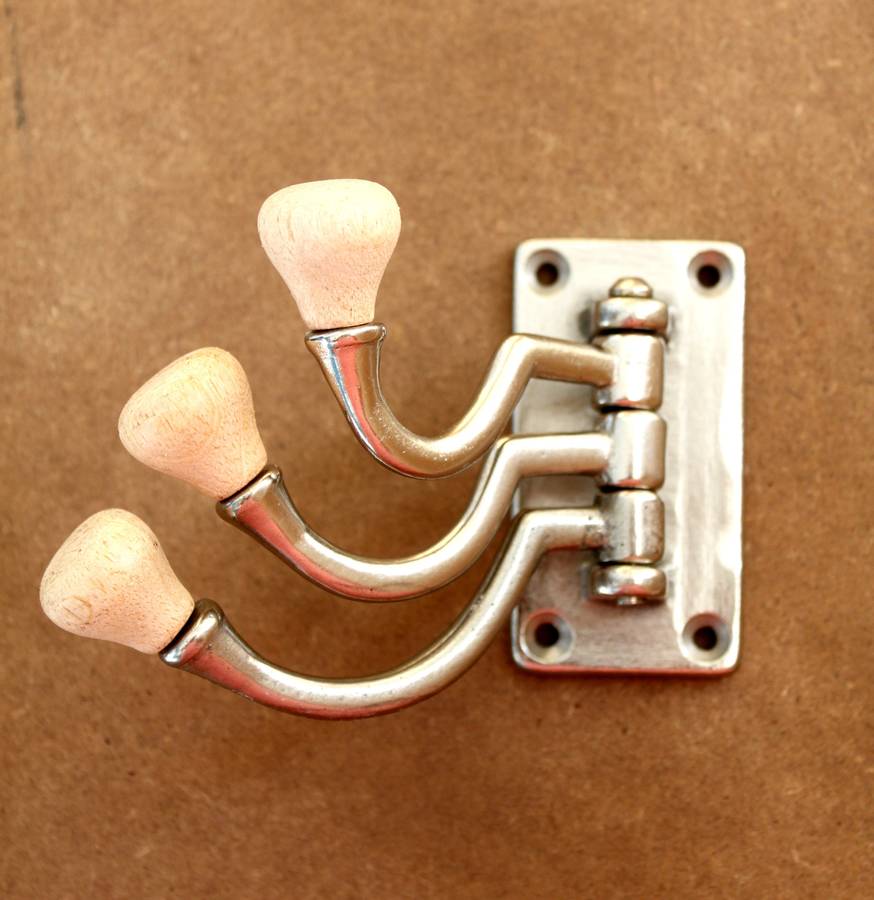 Vintage Style Light Wood Swivel Hooks By Posh Totty Designs Interiors