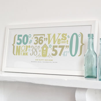 Personalised 'Our Home' Coordinates Print, 2 of 6