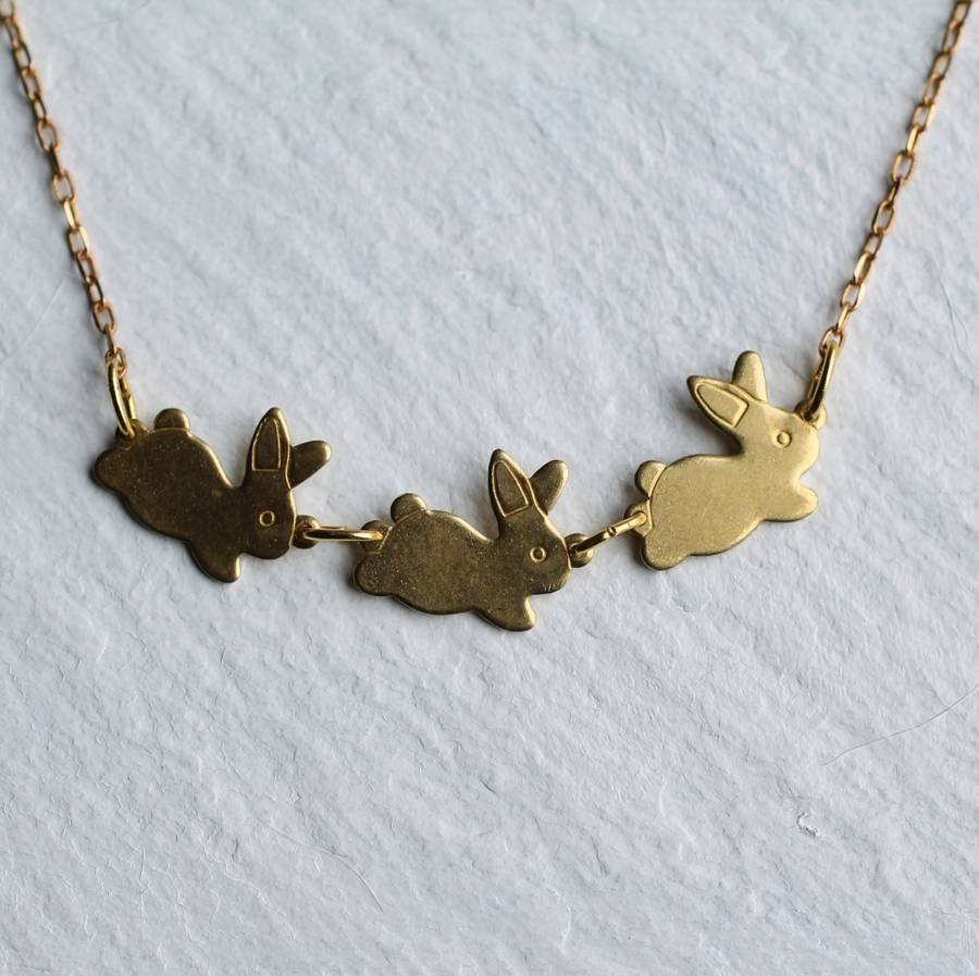 rabbit necklace by silk purse, sow's ear | notonthehighstreet.com