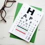 Father's Day Funny Eye Chart Card, thumbnail 1 of 3