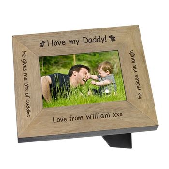 We Love Or I Love Daddy In Silver Plate Or Wood, 2 of 4