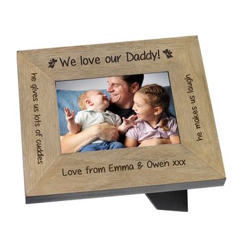 We Love Or I Love Daddy In Silver Plate Or Wood, 4 of 4