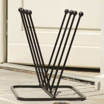 Four Pair Welly Boot Steel Storage Rack Made In Britain, 2 of 2