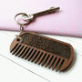 Personalised Beard And Moustache Comb Keyring, thumbnail 4 of 7