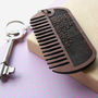 Personalised Beard And Moustache Comb Keyring, thumbnail 7 of 7