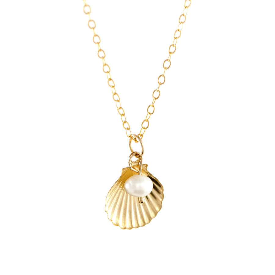shell and pearl necklace by lily king jewellery | notonthehighstreet.com
