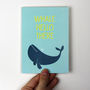 Funny 'Whale Hello There' Birthday Card, thumbnail 2 of 2