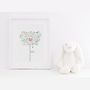 Personalised New Baby Girl Happiness Tree Print, thumbnail 2 of 12
