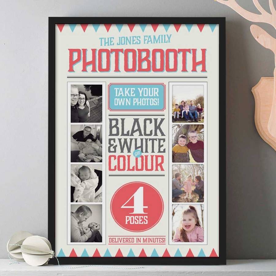 personalised family photo booth print by the drifting bear co
