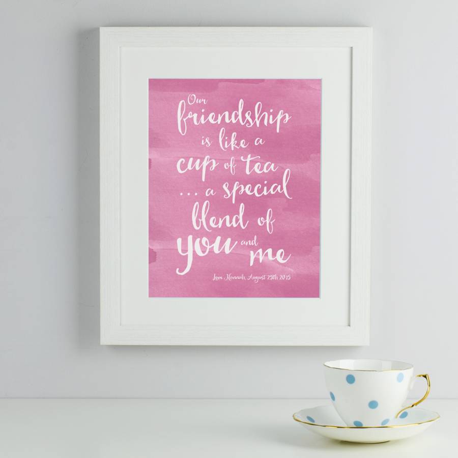 personalised friendship quote print by elephant grey ... personalised friendship quote print by elephant grey ...