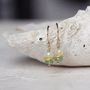 Gold Emerald Earrings, thumbnail 3 of 7