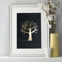 Metallic Personalised Family Tree Print For Her, thumbnail 1 of 11