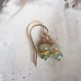 Gold Emerald Earrings, thumbnail 5 of 7