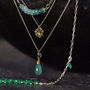 Gold Emerald Earrings, thumbnail 6 of 7