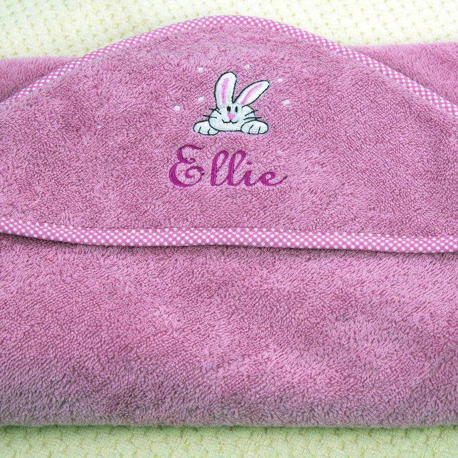 personalised hooded baby towel wrap by duncan stewart