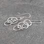 Interlinking Hoop Statement Sterling Silver Necklace, thumbnail 8 of 10
