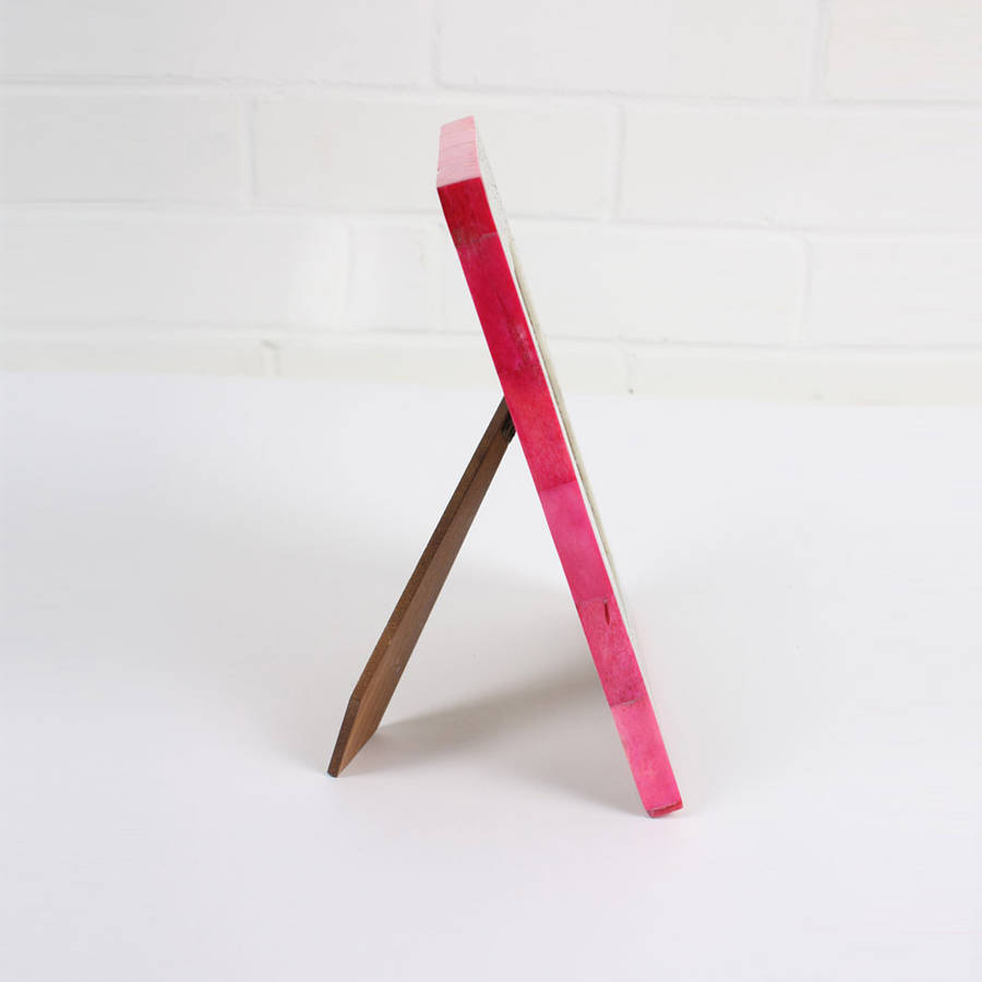 colour edge tile photo frame by bohemia