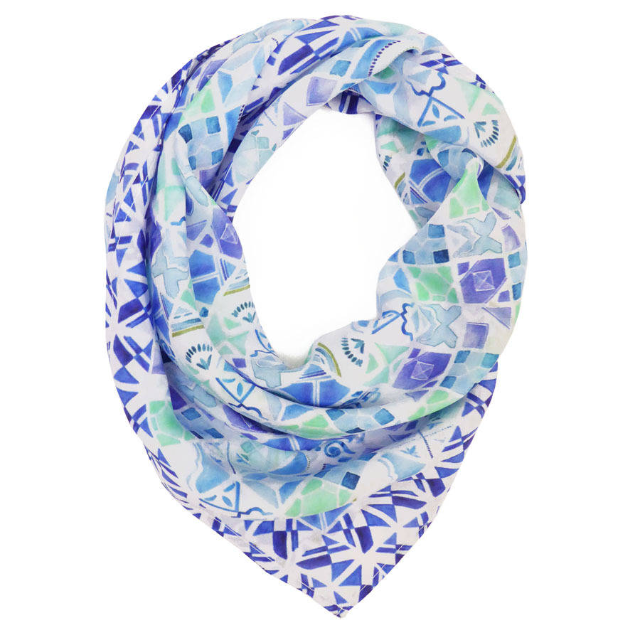 Mosaic Silk Square Scarf By Scene in Prints | notonthehighstreet.com