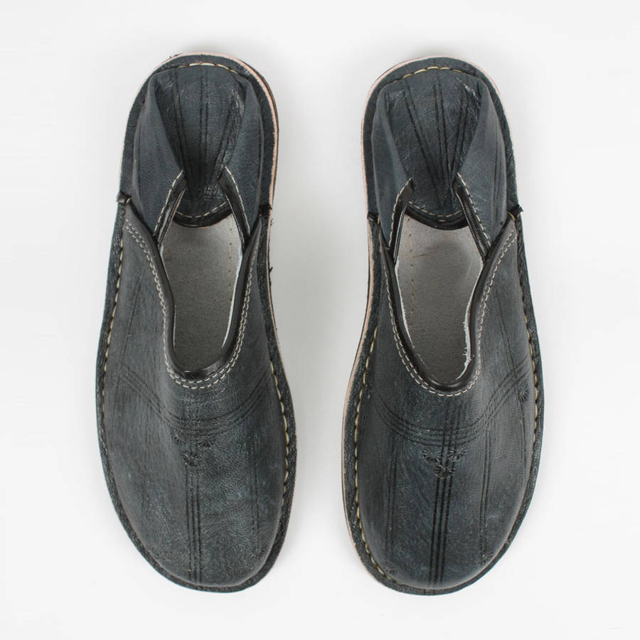 moroccan leather berber babouche slippers by bohemia ...